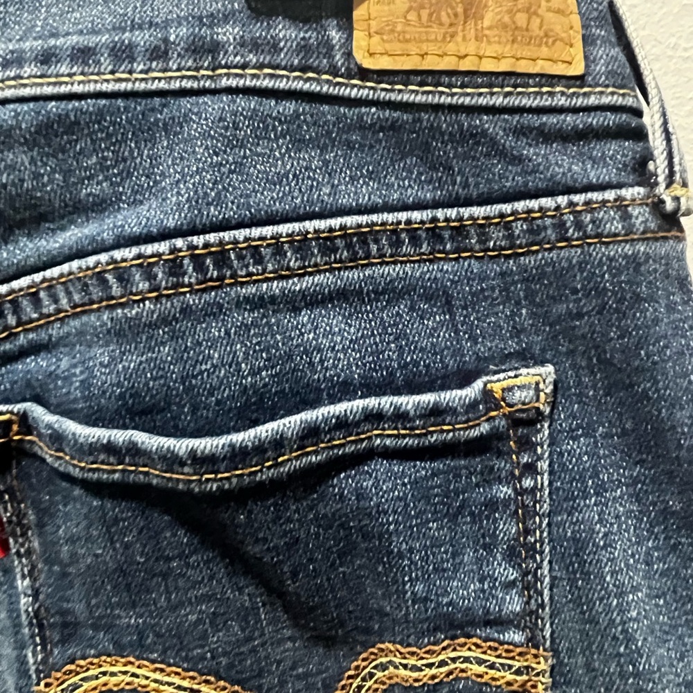 Levi's Dark Blue Straight Leg Jeans - Picture 8 of 11